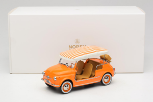 Fiat 500 Jolly Oranje Norev 1:18 187791 Metaal — afbeelding 6 van 6