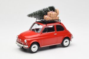 Fiat 500 L Rood Christmas Norev 1:18 187779 Metaal