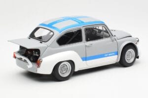 Fiat Abarth 1000 TCR Mat Grijs Blauwe Strepen AUTOart 1:18 72642 Metaal — afbeelding 3 van 8