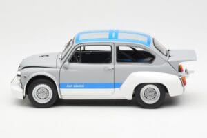 Fiat Abarth 1000 TCR Mat Grijs Blauwe Strepen AUTOart 1:18 72642 Metaal — afbeelding 4 van 8