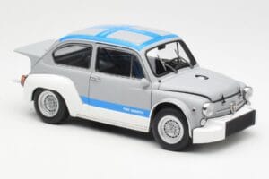 Fiat Abarth 1000 TCR Mat Grijs Blauwe Strepen AUTOart 1:18 72642 Metaal — afbeelding 6 van 8