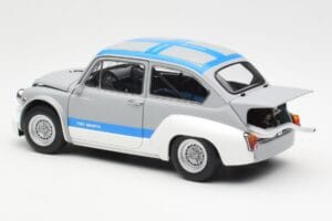 Fiat Abarth 1000 TCR Mat Grijs Blauwe Strepen AUTOart 1:18 72642 Metaal — afbeelding 7 van 8