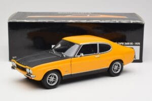 Ford Capri 2600 RS Signal Geel Met Zwart Minichamps 1:18 180089070 Metaal — afbeelding 8 van 8