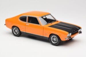 Ford Capri Mk1 RS 2600 Signal Orange Zwart Minichamps 1:18 150089077 Metaal — afbeelding 6 van 8