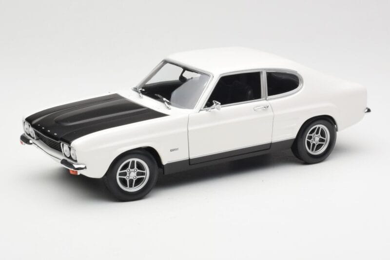 Ford Capri Mk1 RS 2600 Wit Zwart Minichamps 1:18 150089078 Metaal