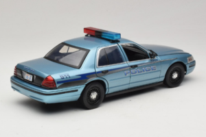 Ford Crown Victoria Police Cruiser Twilight Blue Greenlight 1:18 1643 Metaal — afbeelding 3 van 8