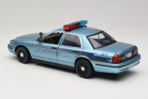 Ford Crown Victoria Police Cruiser Twilight Blue Greenlight 1:18 1643 Metaal — afbeelding 7 van 8