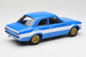 Ford Escort Mk1 RS 1600 Blauw Wit Strepen Minichamps 1:18 100688102 Metaal — afbeelding 3 van 8