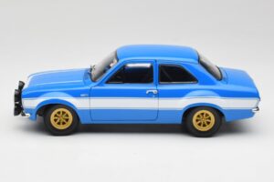 Ford Escort Mk1 RS 1600 Blauw Wit Strepen Minichamps 1:18 100688102 Metaal — afbeelding 4 van 8