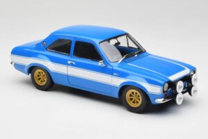 Ford Escort Mk1 RS 1600 Blauw Wit Strepen Minichamps 1:18 100688102 Metaal — afbeelding 6 van 8