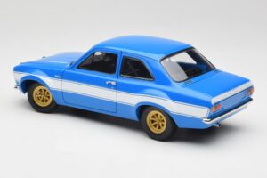 Ford Escort Mk1 RS 1600 Blauw Wit Strepen Minichamps 1:18 100688102 Metaal — afbeelding 7 van 8