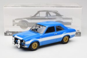 Ford Escort Mk1 RS 1600 Blauw Wit Strepen Minichamps 1:18 100688102 Metaal — afbeelding 8 van 8