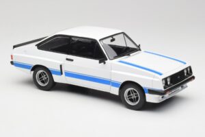 Ford Escort Mk2 RS 2000 X-Pack Diamond Wit & Blauw Stripe MCG 1:18 MCG18350 Metaal — afbeelding 4 van 6