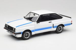 Ford Escort Mk2 RS 2000 X-Pack Diamond Wit & Blauw Stripe MCG 1:18 MCG18350 Metaal