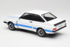 Ford Escort Mk2 RS 2000 X-Pack Diamond Wit & Blauw Stripe MCG 1:18 MCG18350 Metaal — afbeelding 5 van 6
