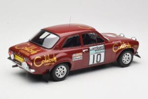 Ford Escort RS 1600 Mk1 #10 H. Mikkola / J. Davenport RAC Rally 1974 IXO 1:18 18RMC047C Metaal — afbeelding 2 van 6