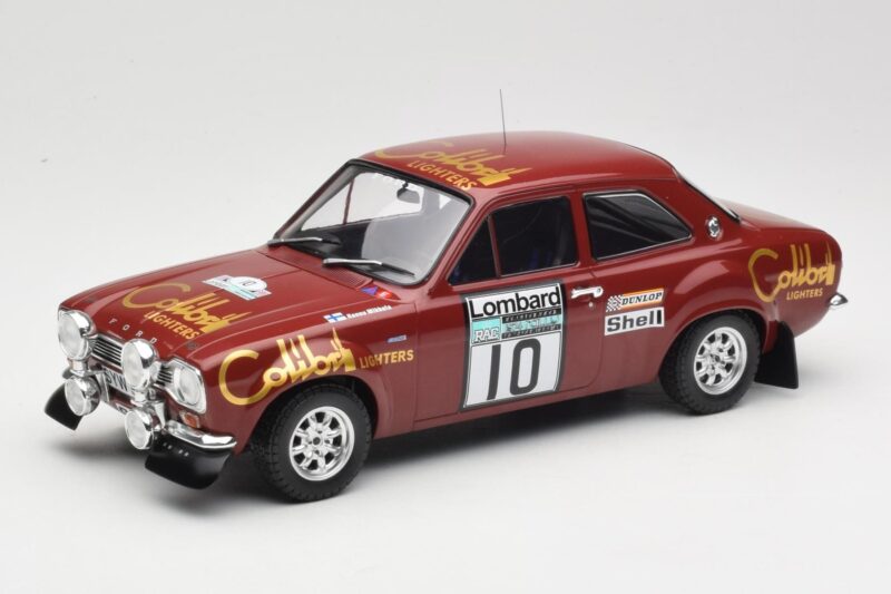 Ford Escort RS 1600 Mk1 #10 H. Mikkola / J. Davenport RAC Rally 1974 IXO 1:18 18RMC047C Metaal