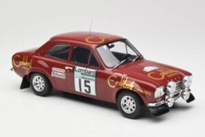Ford Escort RS 1600 Mk1 #15 M. Alen / I. Kivimäki RAC Rally 1974 IXO 1:18 18RMC047B Metaal — afbeelding 4 van 6