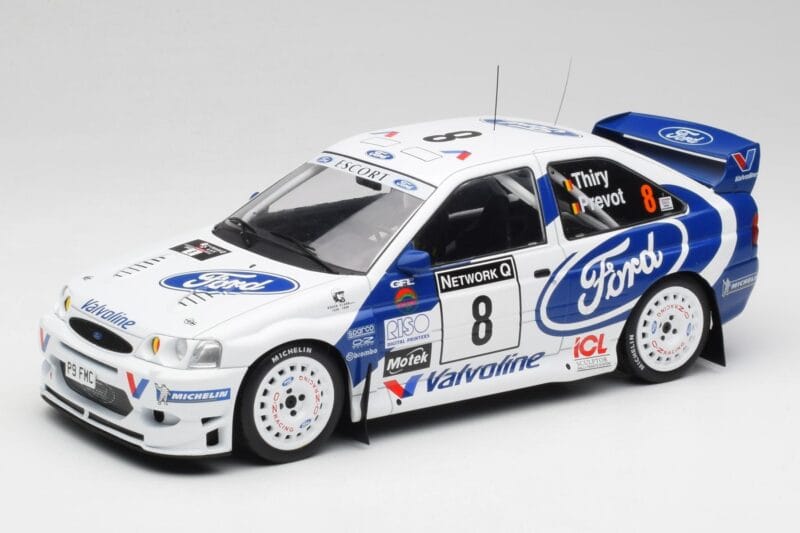 Ford Escort WRC #8 B. Thiry / S. Prevot RAC Rally 1998 IXO 1:18 18RMC170B Metaal