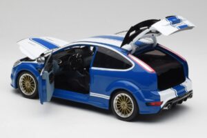 Ford Focus RS Mk2 LM Classic Blauw Capri RS2600 Tribute Minichamps 1:18 100080072 Metaal — afbeelding 5 van 8