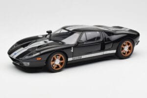 Ford GT Zwart Met Witte Strepen AUTOart 1:18 73023 Metaal