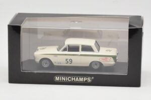 Ford Lotus Cortina Mk1 #59 J. Clark / R. Parsons Sebring 12 Hours 1964 Minichamps 1:43 400648259 Metaal — afbeelding 4 van 4