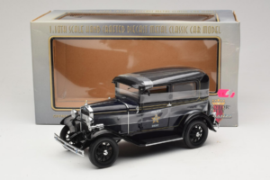 Ford Model A Tudor Police Car Motor City 1:18 43008 Metaal — afbeelding 6 van 6