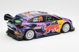 Ford Puma Rally1 #19 S. Loeb / I. Galmiche Rally Monte Carlo Winner 2022 IXO 1:18 18RMC110 Metaal — afbeelding 2 van 6