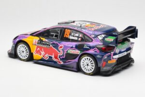 Ford Puma Rally1 #19 S. Loeb / I. Galmiche Rally Monte Carlo Winner 2022 IXO 1:18 18RMC110 Metaal — afbeelding 5 van 6