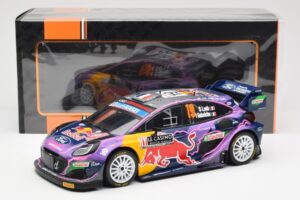 Ford Puma Rally1 #19 S. Loeb / I. Galmiche Rally Monte Carlo Winner 2022 IXO 1:18 18RMC110 Metaal — afbeelding 6 van 6