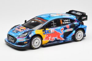 Ford Puma Rally1 #8 O. Tanak / M. Jarveoja 3rd Rally Central Europe 2023 IXO 1:18 18RMC187 Metaal