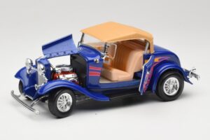 Ford Roadster Street Rod Blauw with Fire Road Signature 1:18 92249 Metaal — afbeelding 2 van 8