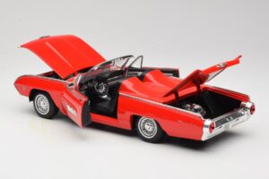 Ford Thunderbird Cabriolet Rood Anson 1:18 30334 Metaal — afbeelding 5 van 8