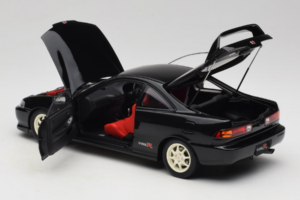 Honda Integra Type R DC2 Pre-Facelift Flamenco Black Pearl MotorHelix 1:18 M85203 Metaal — afbeelding 5 van 8