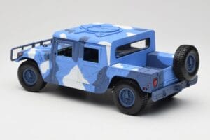 Hummer H1 Humvee Blauw & Wit Motormax 1:18 73157 Metaal — afbeelding 7 van 8