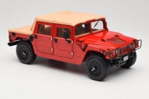 Hummer H1 Soft Top Rood Exoto 1:18 01805 Metaal — afbeelding 6 van 8