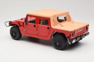 Hummer H1 Soft Top Rood Exoto 1:18 01805 Metaal — afbeelding 7 van 8