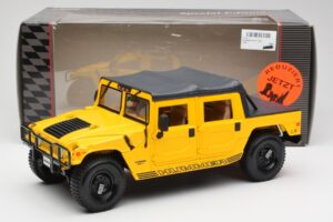 Hummer H1 Soft Top Geel Maisto 1:18 56041 Metaal — afbeelding 8 van 8