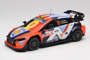 Hyundai i20 N Rally1 #11 T. Neuville / M. Wydaeghe Rally Japan WRC World Champion 2024 IXO 1:18 18RMC228 Metaal