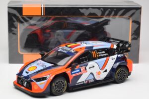 Hyundai i20 N Rally1 #11 T. Neuville / M. Wydaeghe Rally Sweden 2024 IXO 1:18 18RMC201 Metaal — afbeelding 6 van 6