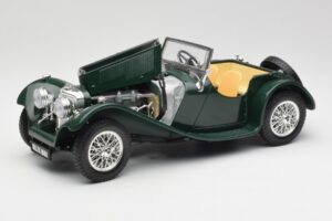 Jaguar SS 100 Roadster Groen Bburago 1:18 3006 Metaal — afbeelding 2 van 8