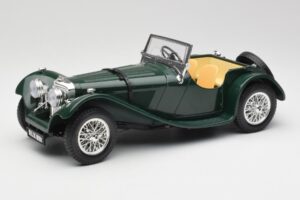 Jaguar SS 100 Roadster Groen Bburago 1:18 3006 Metaal