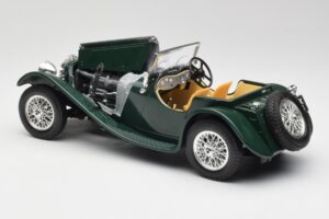 Jaguar SS 100 Roadster Groen Bburago 1:18 3006 Metaal — afbeelding 5 van 8