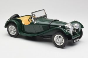 Jaguar SS 100 Roadster Groen Bburago 1:18 3006 Metaal — afbeelding 6 van 8
