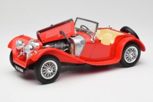 Jaguar SS 100 Rood Bburago 1:18 3006-M1 Metaal — afbeelding 2 van 8