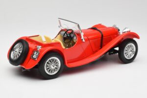 Jaguar SS 100 Rood Bburago 1:18 3006-M1 Metaal — afbeelding 3 van 8