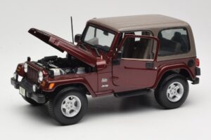 Jeep Wrangler TJ Sahara Rood Maisto 1:18 31662 Metaal — afbeelding 2 van 8