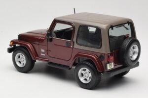 Jeep Wrangler TJ Sahara Rood Maisto 1:18 31662 Metaal — afbeelding 7 van 8
