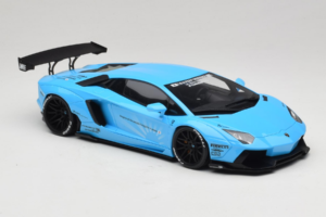 Lamborghini Aventador Liberty Walk Blauw GT Spirit 1:18 GT073 Hars — afbeelding 4 van 6