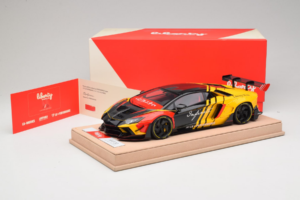 Lamborghini Aventador Liberty Walk Infinite Zwart Geel Timothy & Pierre 1:18 REMC035 Metaal — afbeelding 7 van 7
